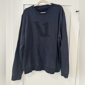 Charcoal Vuori Long Sleeve Logo Crew